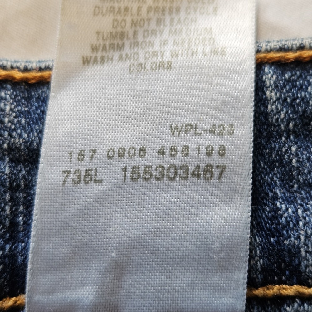 Vintage Levis Jeans 537 Low Flare Womens 8 Long Y2k Denim Bootcut - Picture 5 of 8